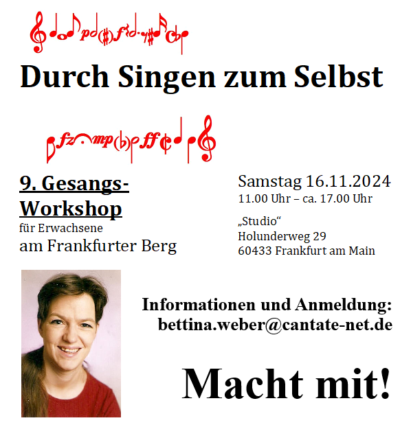 Ausschreibung 9. Gesangsworkshop